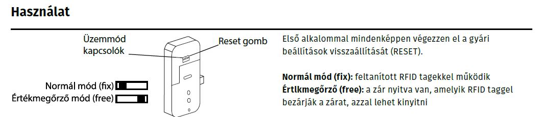 CL-02MFID nll mkds szekrnyzr hasznlata